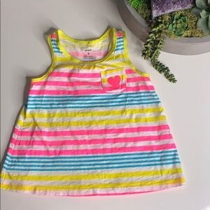 Carter’s Girls Rainbow Stripe Heart Tunic tank top 6